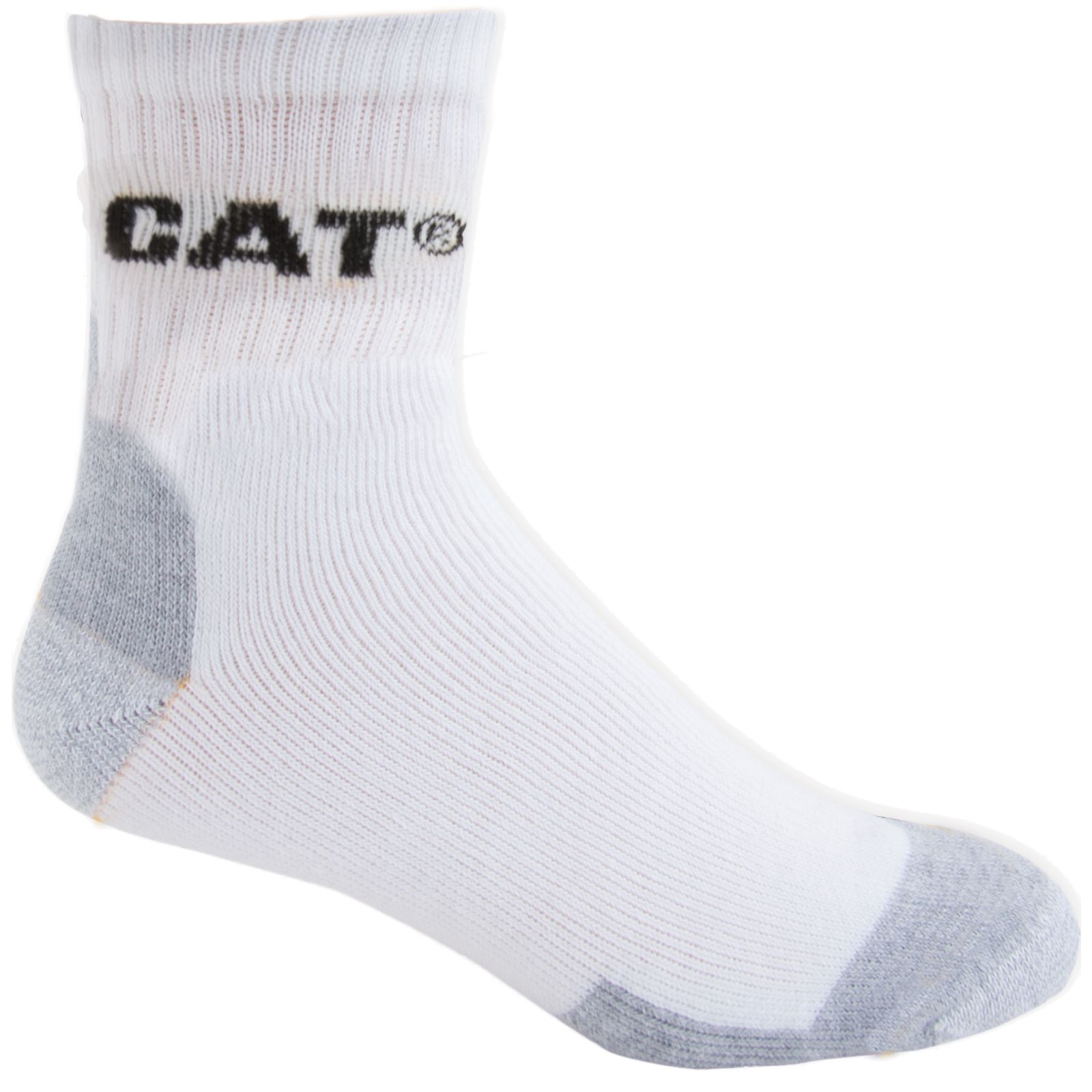 Caterpillar Men's All Season Work Quarter 3-pack Socks White CAT-12378